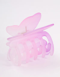 Lilac & Pink Gradient Butterfly Claw Clip - link has visual effect only