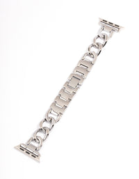 Silver Chain Watch Band 38/40/41mm - link has visual effect only