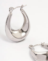 Surgical Steel Wide Oval Hoop Earrings - link has visual effect only