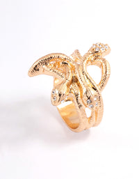 Gold Twisted Snake Ring - link has visual effect only