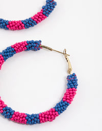 Beaded Strap Hoop Earrings - link has visual effect only