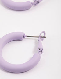 Coated Matte Thick Hoop Earrings Pack - link has visual effect only