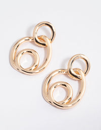 Gold Swirl Statement Earrings - link has visual effect only