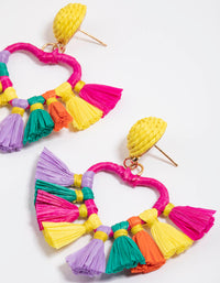 Raffia Heart Fan Earrings - link has visual effect only