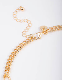 Gold Round Disc Necklace - link has visual effect only