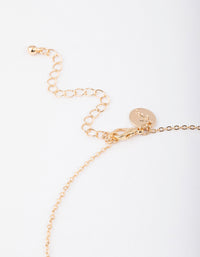 Gold Rose Quartz Flower Pendant Necklace - link has visual effect only