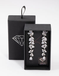 Rhodium Petal Drop Earrings - link has visual effect only