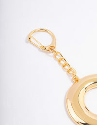 Gold Plated Letter 'C' Initial Key Ring - link has visual effect only