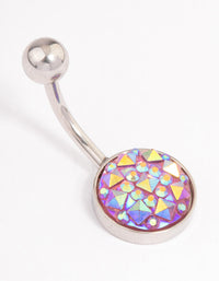 Surgical Steel Mermaid Bezel Belly Ring - link has visual effect only