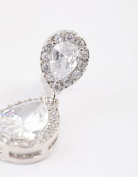 Rhodium Cubic Zirconia Angelina Drop Earrings - link has visual effect only