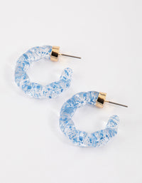 Gold Tidal Wave Hoop Earrings - link has visual effect only