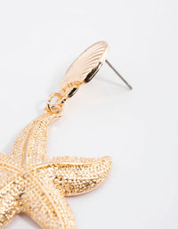 Gold Bold Starfish Earrings - link has visual effect only