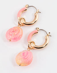 Gold Ombre Shell Drop Earrings - link has visual effect only