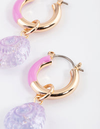 Gold Ombre Shell Drop Earrings - link has visual effect only