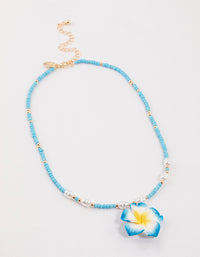 Gold Hibiscus Statement Necklace - link has visual effect only