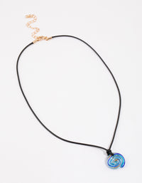 Fabric Swirl Cord Necklace - link has visual effect only