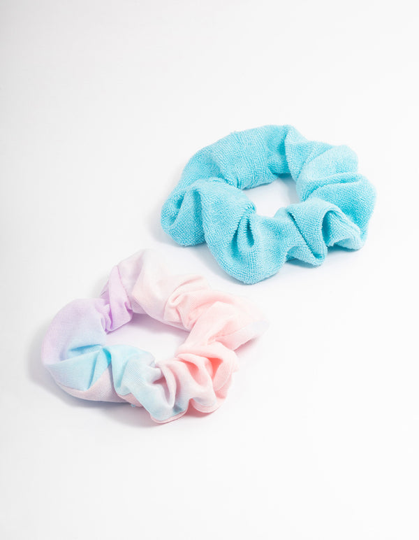 Fabric Tie Dye Hair Scrunchie Pack