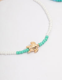 Gold Swimming Turtle Anklet - link has visual effect only