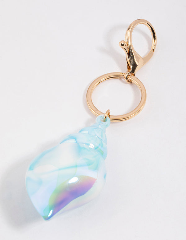 Gold Conch Shell Key Ring