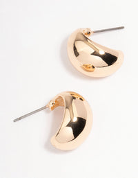 Gold Round Droplet Hoop Earrings - link has visual effect only