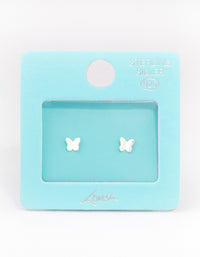 Sterling Silver Polished Butterfly Stud Earrings - link has visual effect only