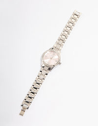 Silver Diamante Bezel & Roman Numeral Watch - link has visual effect only