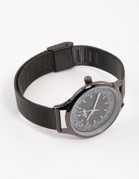 Black Glitter Double Watch - link has visual effect only