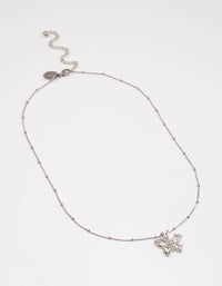 Waterproof Stainless Steel Cubic Zirconia Butterfly Necklace - link has visual effect only