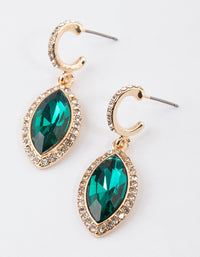 Gold Single Navet Drop Earrings - link has visual effect only