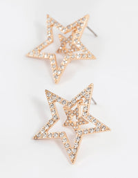 Gold Layered Star Earrings - link has visual effect only