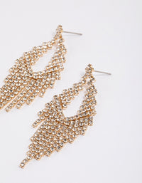 Gold Cup Chain Cascade Earrings - link has visual effect only