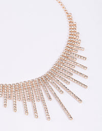 Gold V-Shape Cup Chain Choker - link has visual effect only