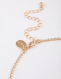 Gold V-Shape Cup Chain Choker - link has visual effect only