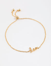 Gold Plated Leo Script Bracelet - link has visual effect only