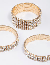 Gold Mixed Width Cup Chain Bracelet Pack - link has visual effect only