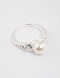 Silver Plated Enchanting Pearl Ring - link has visual effect only