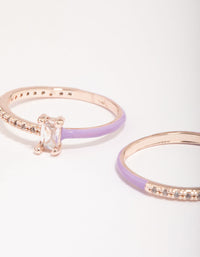 Rose Gold Enamel Ring Pack - link has visual effect only