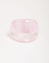 Acrylic Iridescent Sparkle Cocktail Ring - link has visual effect only