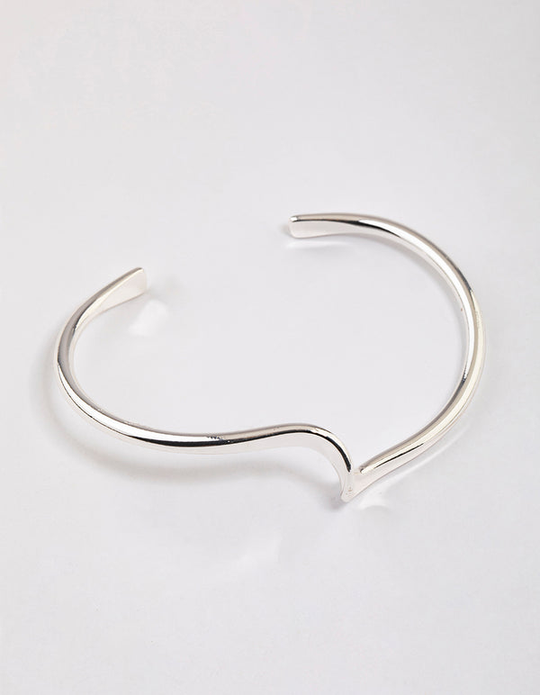 Silver Bold Wave Cuff