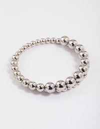 Silver Chunky Beaded Bracelet - link has visual effect only