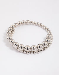 Silver Chunky Beaded Bracelet - link has visual effect only