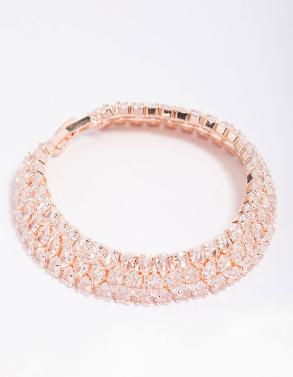 Rose Gold Multi Stone Tennis Bracelet