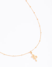 Gold Bolo Chain Snake Pendant Necklace - link has visual effect only