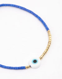 Fabric Evil Eye Pendant Bracelet - link has visual effect only