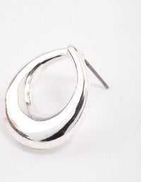 Silver Open Circle Stud Earrings & Polishing Set - link has visual effect only