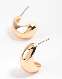 Gold Chunky Bubble Hoop Earrings & Polishing Set - link has visual effect only