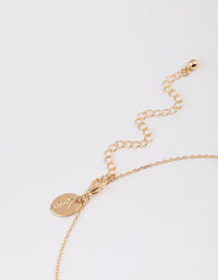 Gold Diamante Droplet Necklace & Polishing Set - link has visual effect only