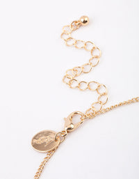 Gold Diamante Butterfly Necklace & Polishing Set - link has visual effect only