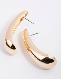 Gold Hoop Drop Earrings - link has visual effect only