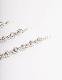 Silver Diamante Hair Pin Pack - link has visual effect only